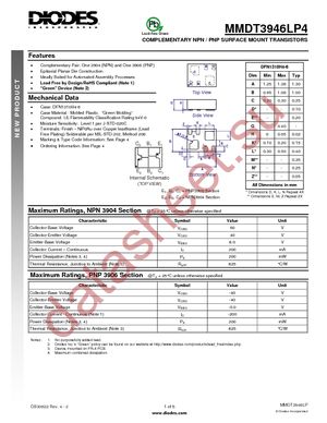 MMDT3946LP4-7 datasheet  